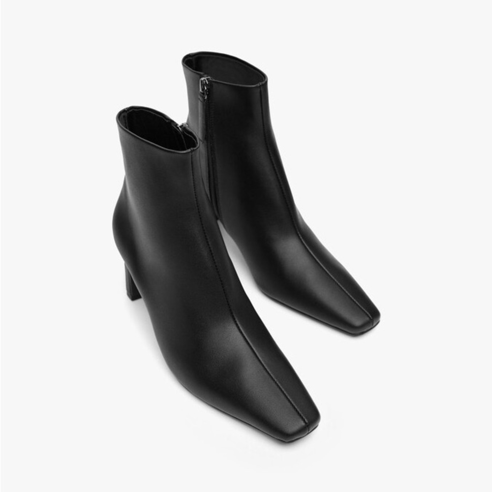 MNG Day Pointed Heel Ankle Boots, Black size 36